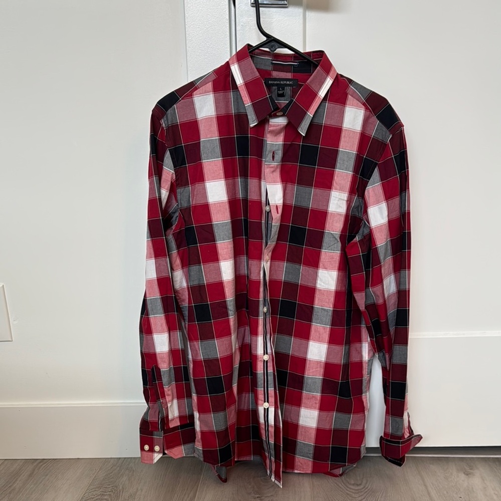 Men's Red Plaid Shirt